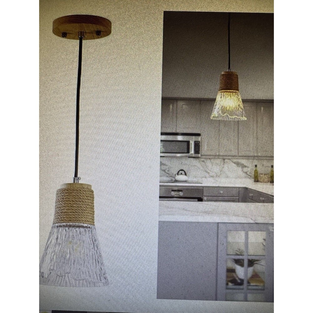 Luxury Pendant Light 5.9" Adjustable Hanging Lamp for Kitchen Dining Room